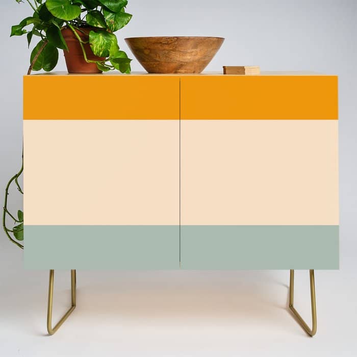 Heracles - Minimal Summer Retro Stripes Credenza