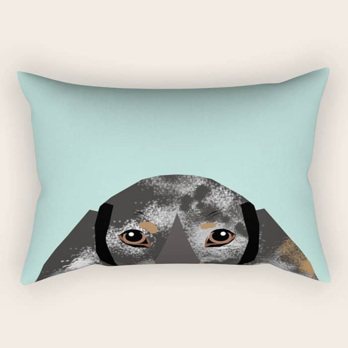 Doxie Dachshund Merle Dapple Dog Cute Must Have Dog Accessories Dog Gifts Cute Doxies Dachshunds Des Rectangular Pillow