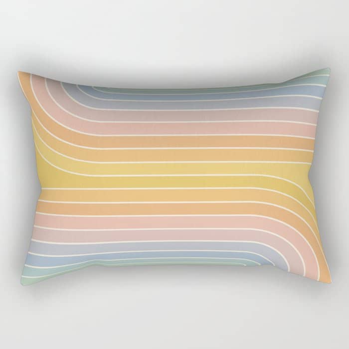 Gradient Curvature Iii Rectangular Pillow