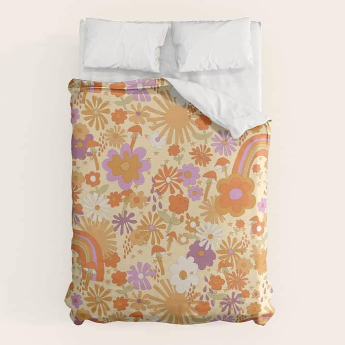 Rainbows, Sunshine And Stars Duvet Cover