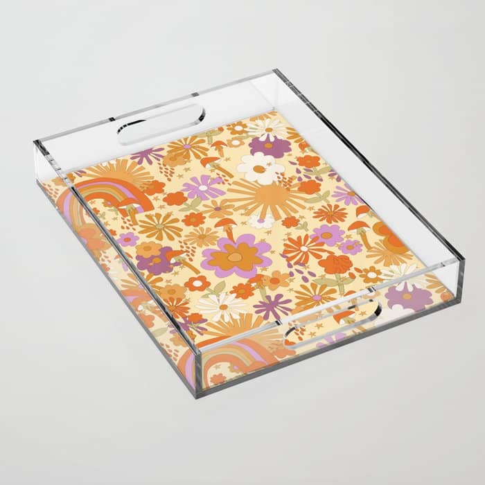 Rainbows, Sunshine And Stars Acrylic Tray