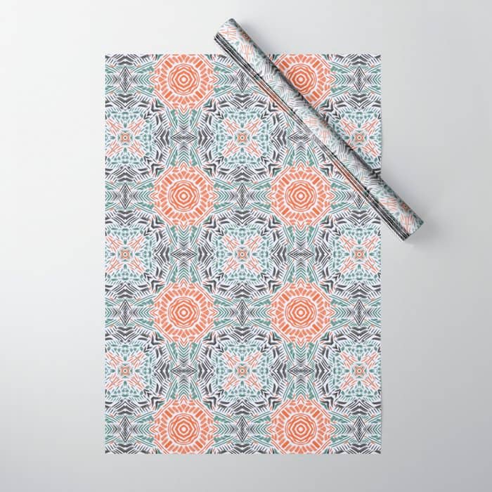 Modern Brushstroke Mosaic Wrapping Paper