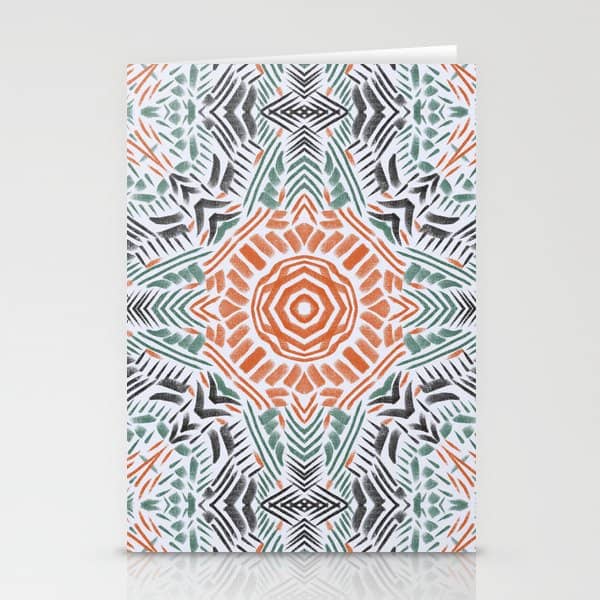 Modern Brushstroke Mosaic Stationery Card