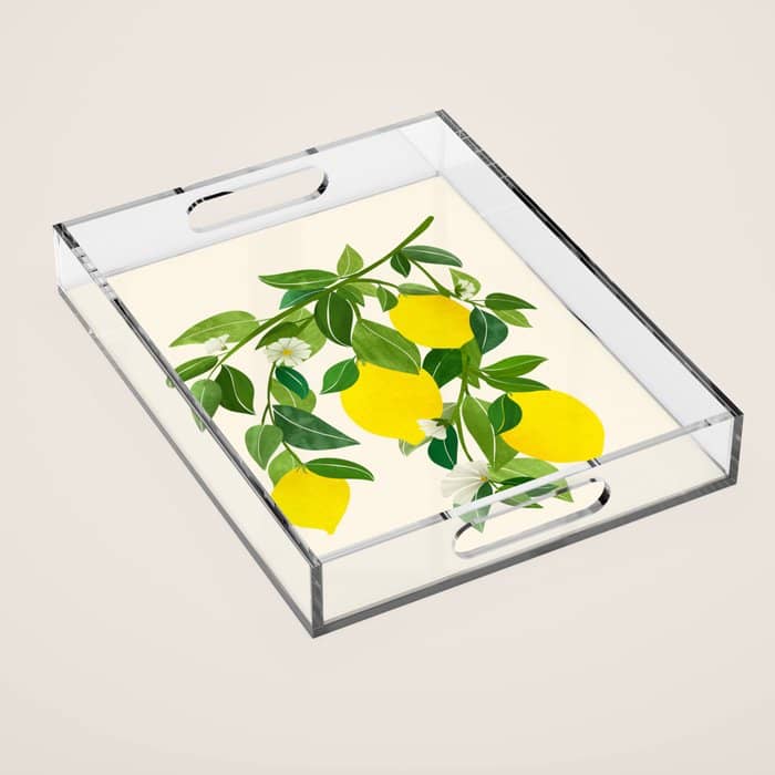 Summer Lemons / Tropical Fruit Series Acrylic Tray