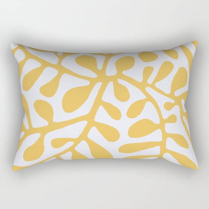 Yellow Crawler Pattern Rectangular Pillow