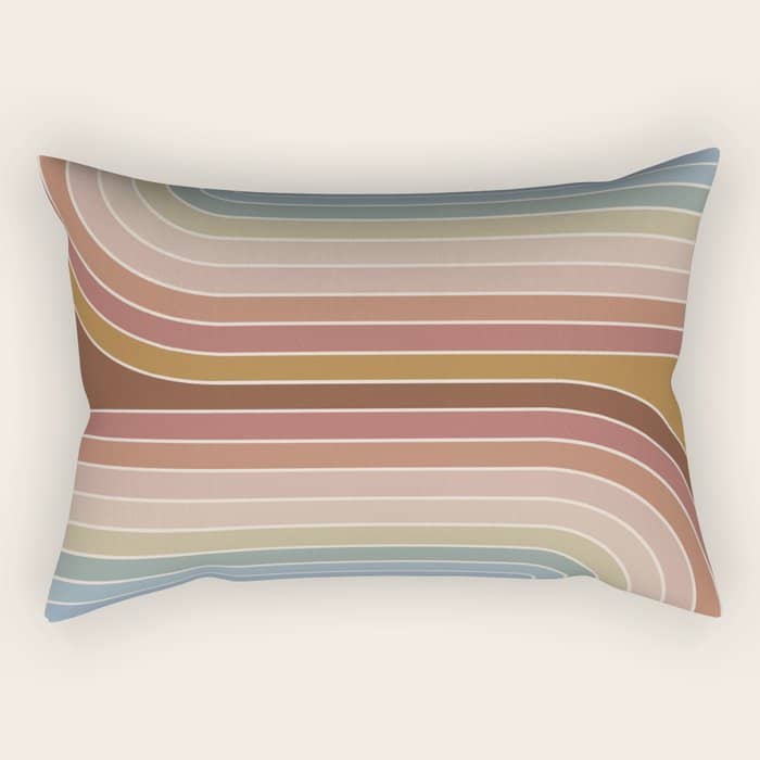 Gradient Curvature Ix Rectangular Pillow