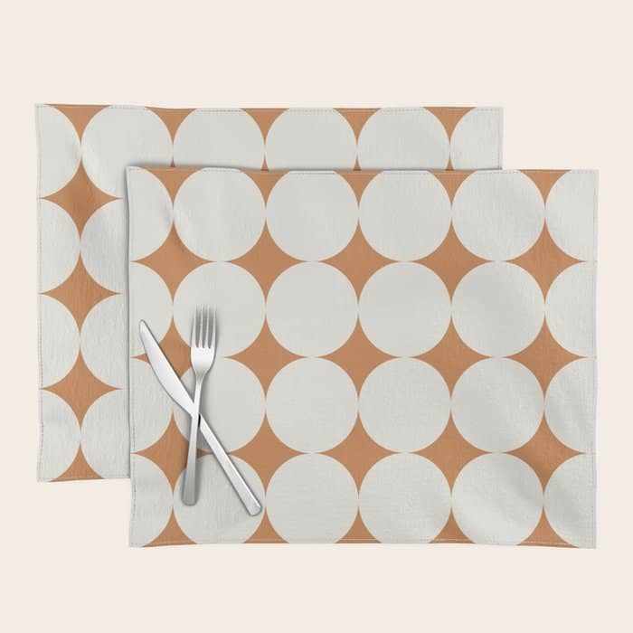 Circular Minimalism - Retro Orange Placemat