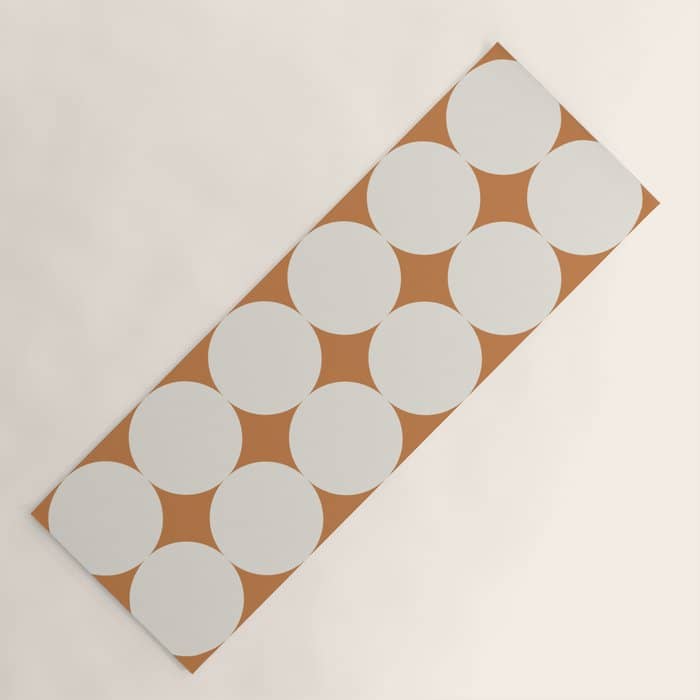 Circular Minimalism - Retro Orange Yoga Mat
