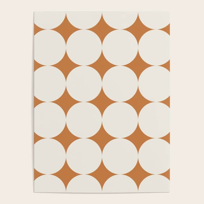 Circular Minimalism - Retro Orange Poster