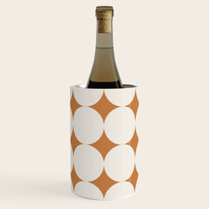 Circular Minimalism - Retro Orange Wine Chiller