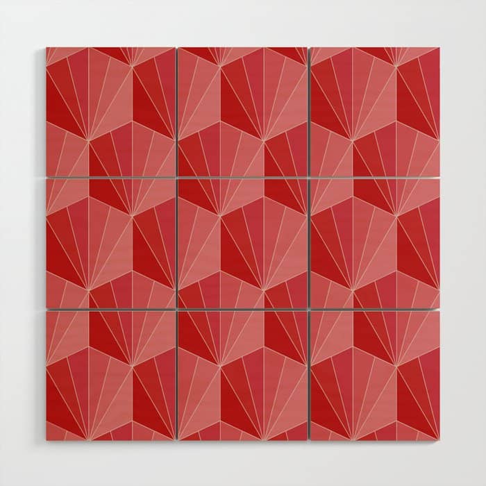 Gisela Color Block Pattern Xii Wood Wall Art