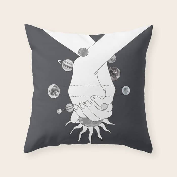 Everything Revolves Around Us Ii Throw Pillow