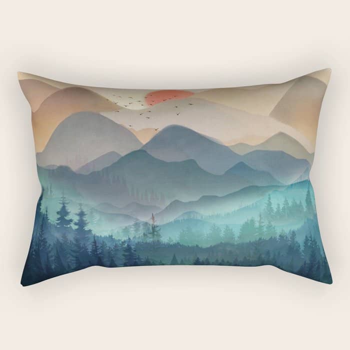 Wilderness Becomes Alive At Night Rectangular Pillow