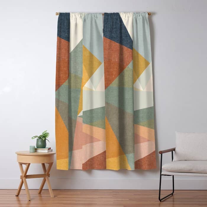 Modern Triangle Mosaic - Multi Window Curtain
