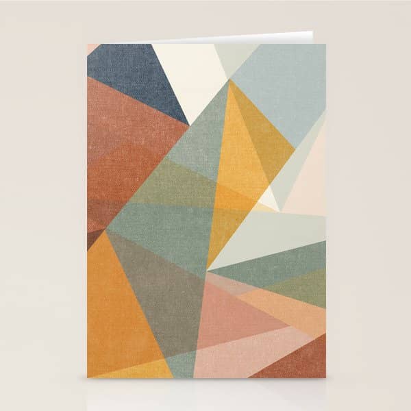 Modern Triangle Mosaic - Multi Stationery Card