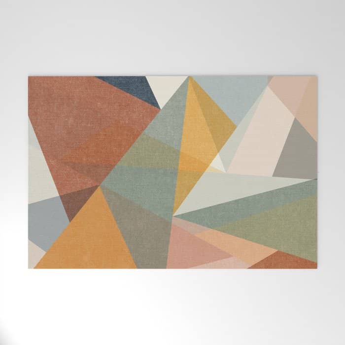 Modern Triangle Mosaic - Multi Welcome Mat