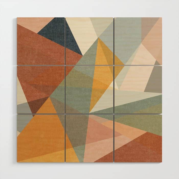 Modern Triangle Mosaic - Multi Wood Wall Art