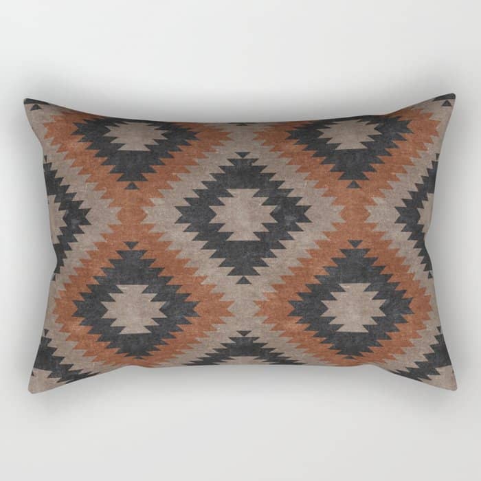 Aztec Neutrals - Inkwell & Taupe Rectangular Pillow