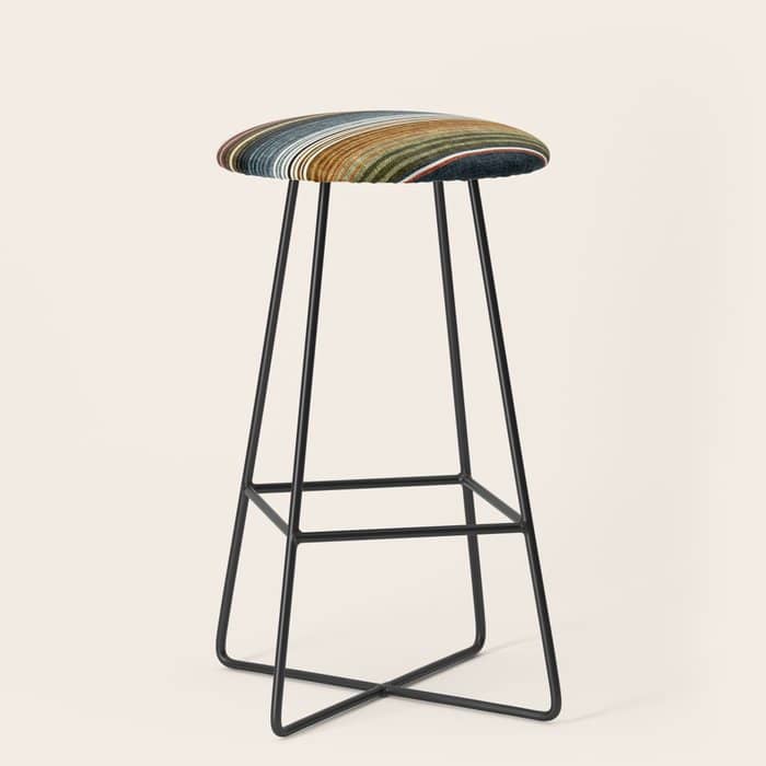 Serape Southwest Stripe - Earth Tones Stool
