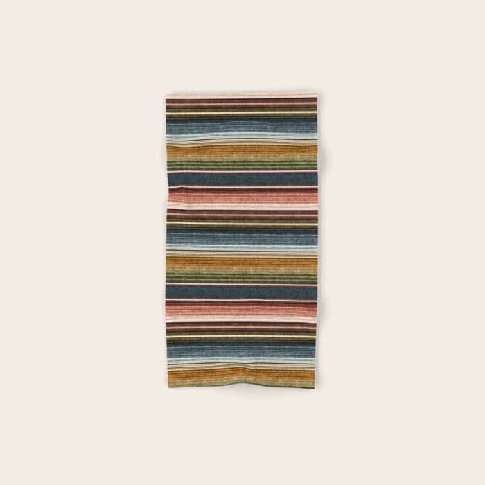 Serape Southwest Stripe - Earth Tones Bath Towel