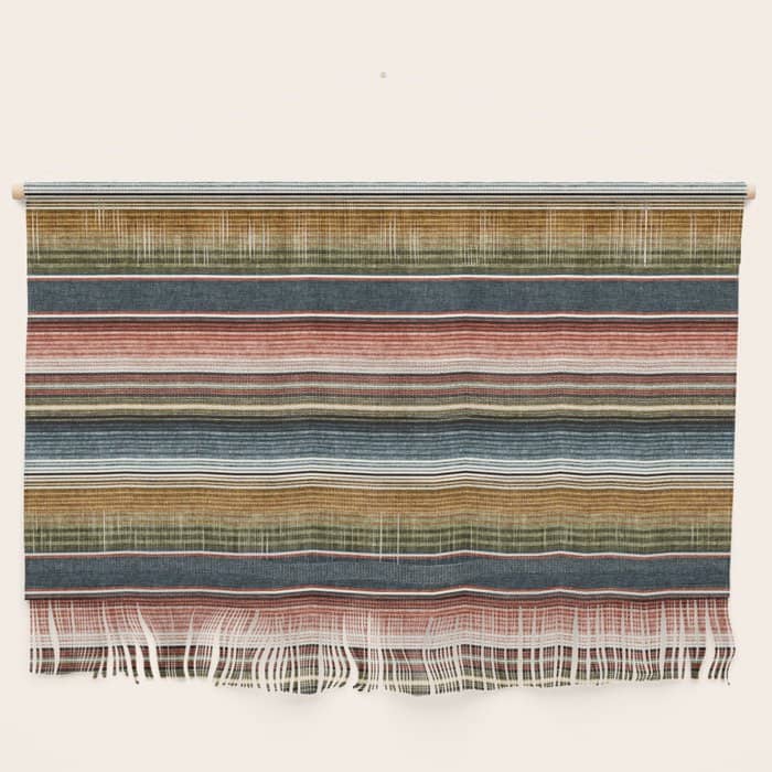 Serape Southwest Stripe - Earth Tones Wall Hanging