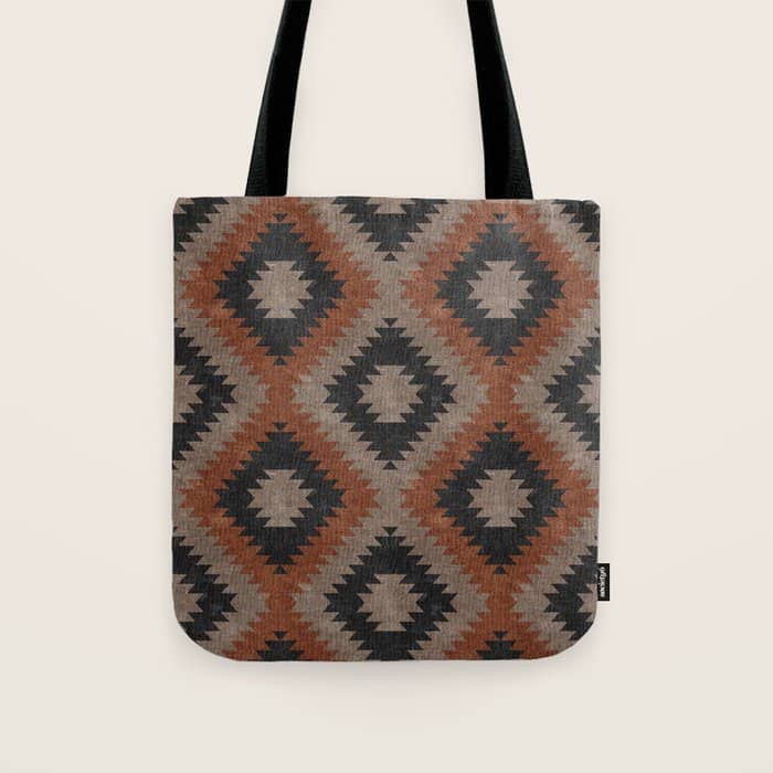 Aztec Neutrals - Inkwell & Taupe Tote Bag