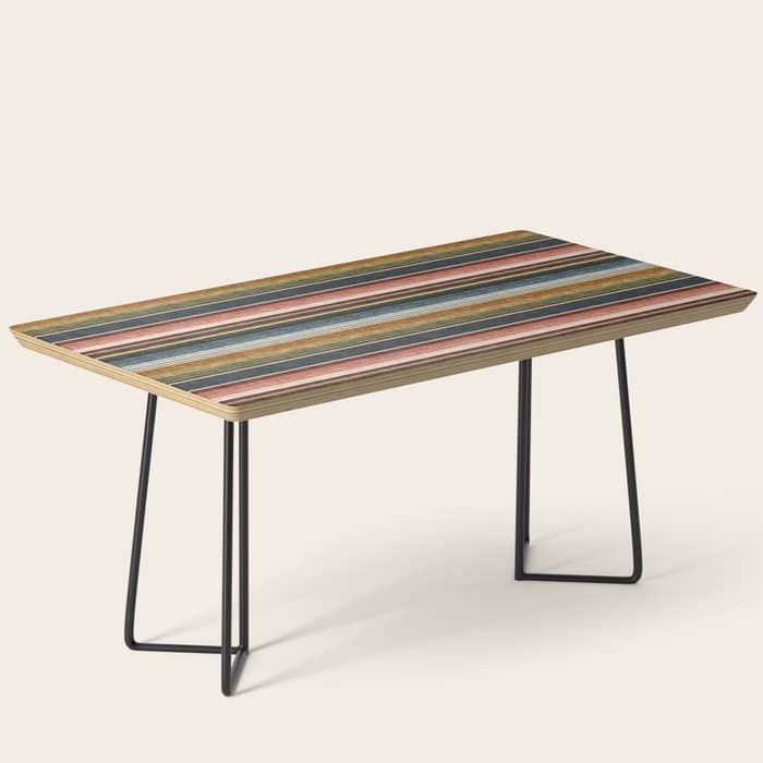 Serape Southwest Stripe - Earth Tones Coffee Table