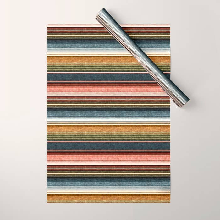 Serape Southwest Stripe - Earth Tones Wrapping Paper