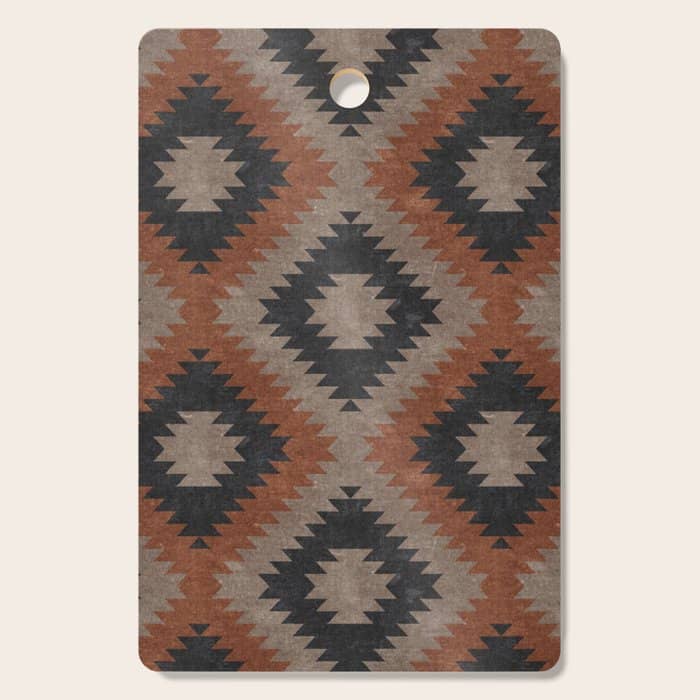 Aztec Neutrals - Inkwell & Taupe Cutting Board