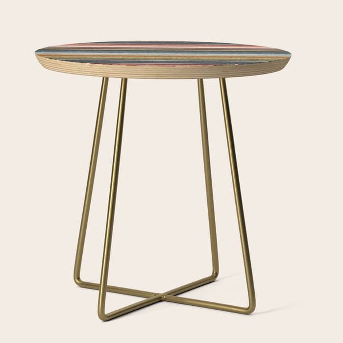 Serape Southwest Stripe - Earth Tones Side Table