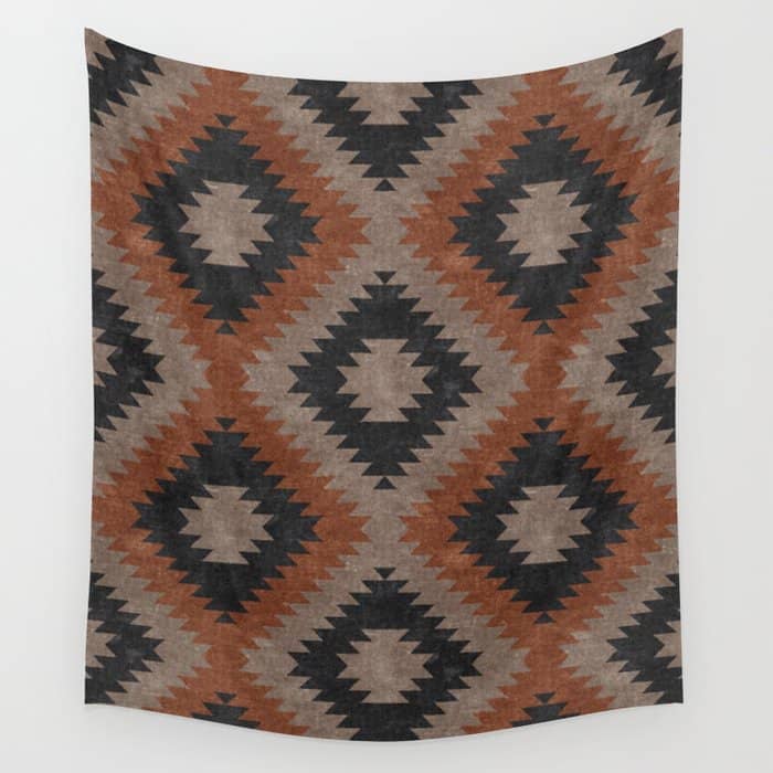 Aztec Neutrals - Inkwell & Taupe Wall Tapestry