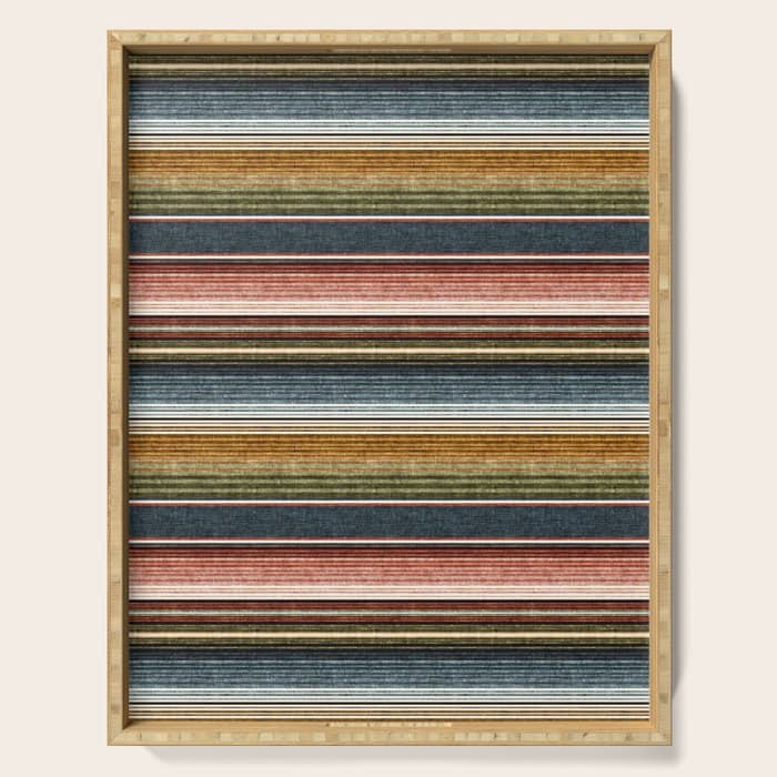 Serape Southwest Stripe - Earth Tones Serving Tray