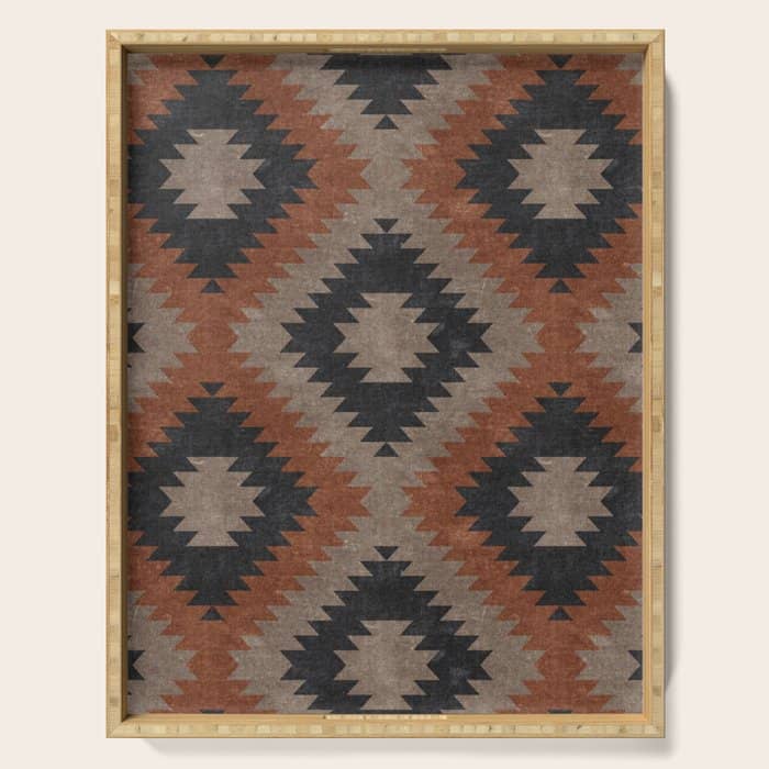 Aztec Neutrals - Inkwell & Taupe Serving Tray