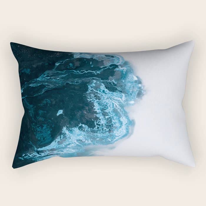 Abstract Lake In Iceland Rectangular Pillow