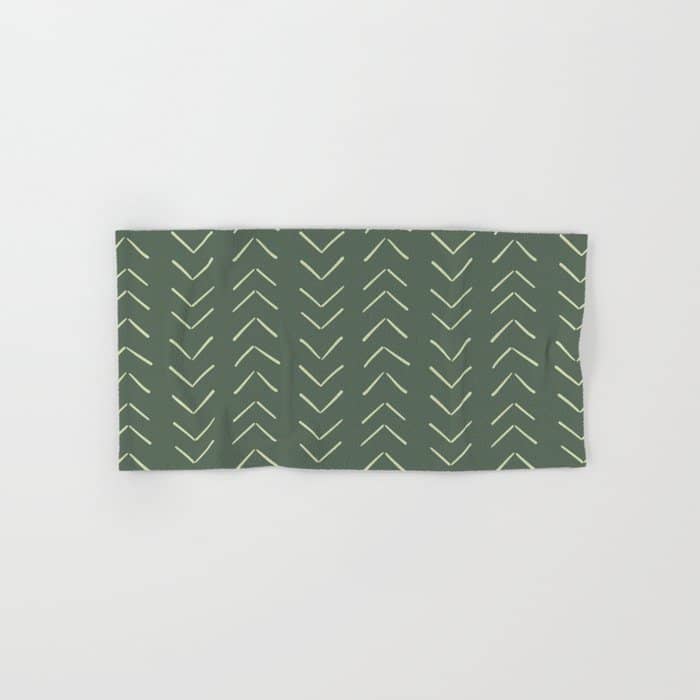 Boho Big Arrows In Leaf Green Bath Towel