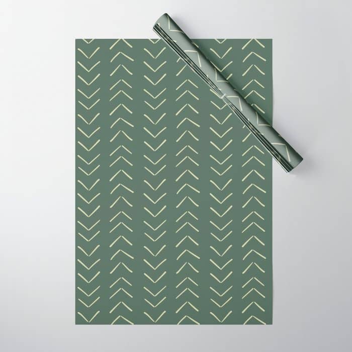 Boho Big Arrows In Leaf Green Wrapping Paper