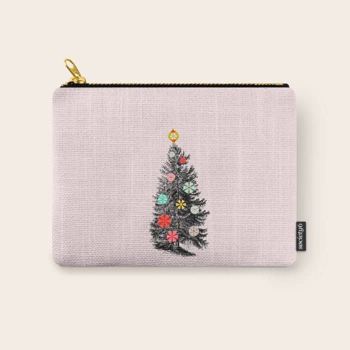 Retro Christmes Tree No2 Carry All Pouch