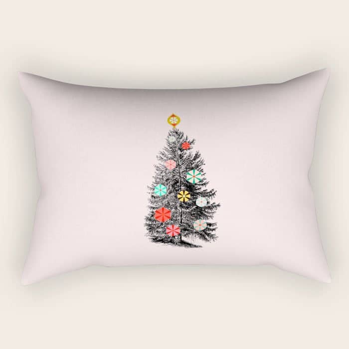 Retro Christmes Tree No2 Rectangular Pillow