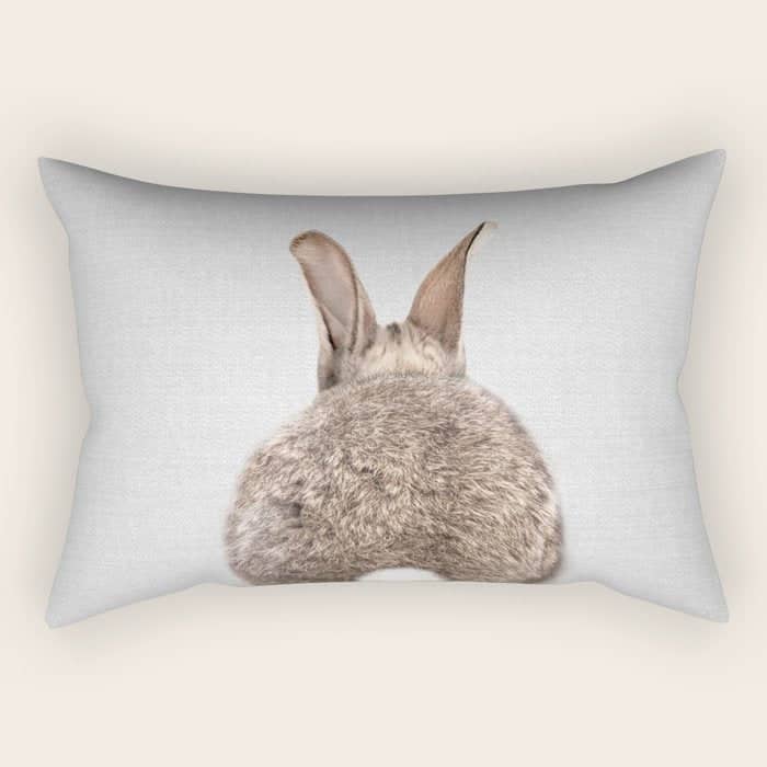 Rabbit Tail - Colorful Rectangular Pillow