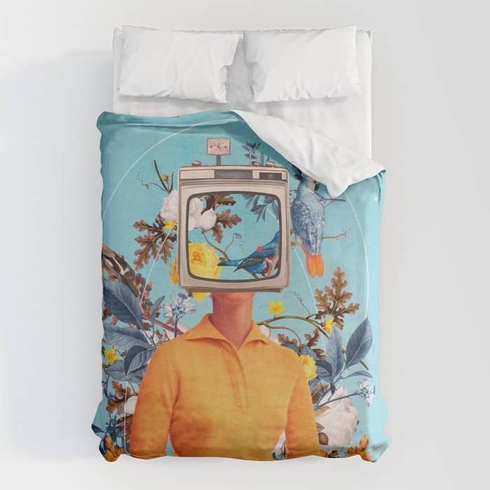 Don'T Feed The Monitors With Your Dreams Duvet Cover