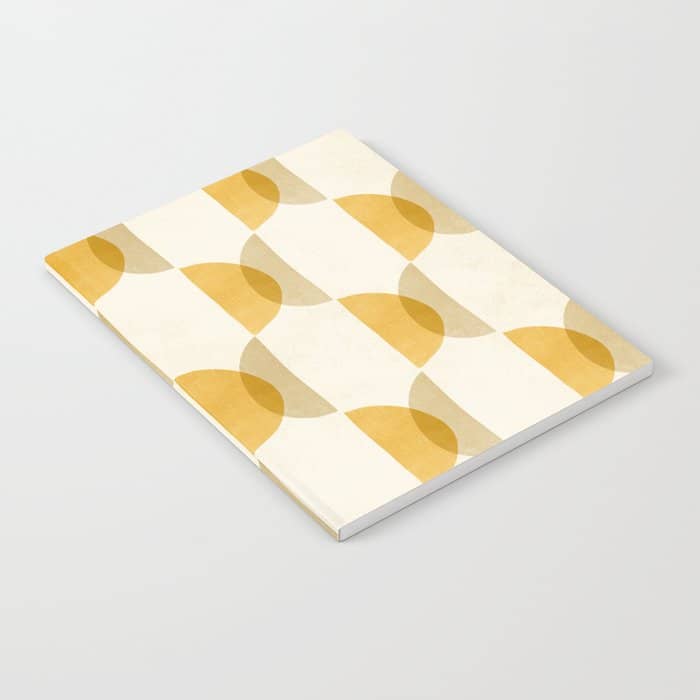 Shape Study In Gold / Geometric Pattern Notebook
