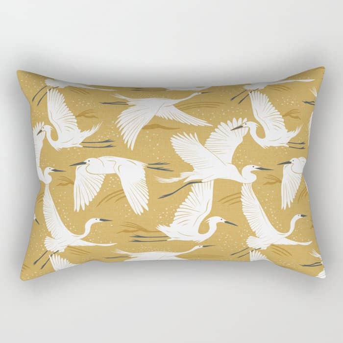 Soaring Wings - Goldenrod Yellow Rectangular Pillow