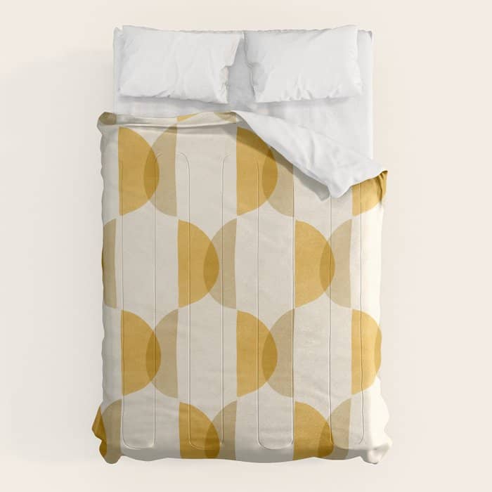Shape Study In Gold / Geometric Pattern Comforter