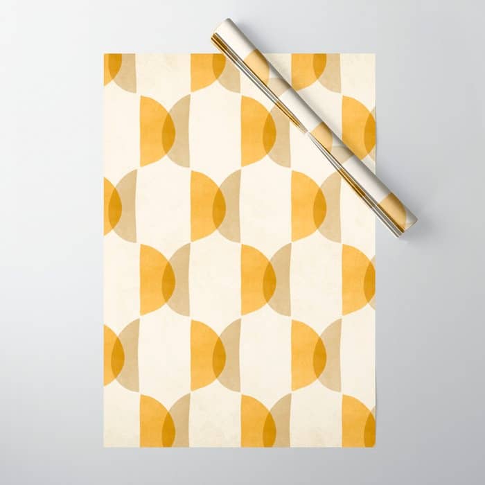 Shape Study In Gold / Geometric Pattern Wrapping Paper