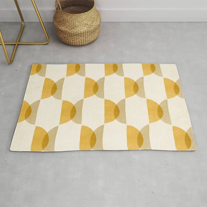 Shape Study In Gold / Geometric Pattern Rug