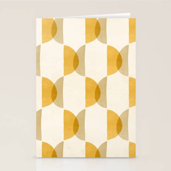 Shape Study In Gold / Geometric Pattern Stationery Card