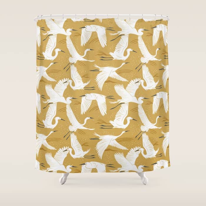 Soaring Wings - Goldenrod Yellow Shower Curtain