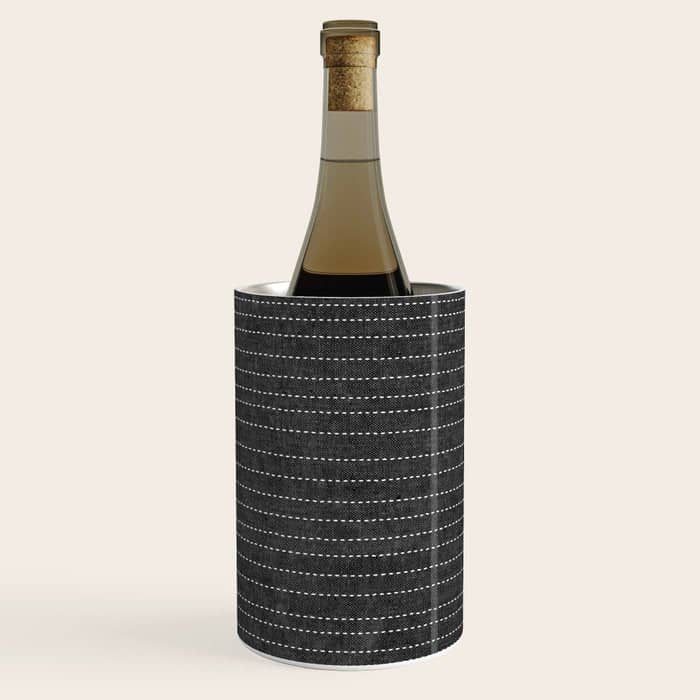 Stitched Stripes - Charcoal Wine Chiller