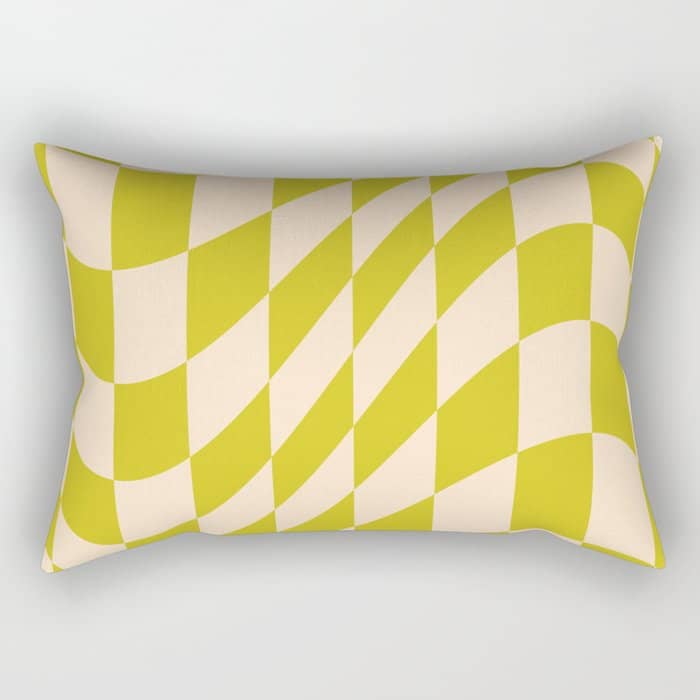 Modern Twenties Green Pattern Rectangular Pillow