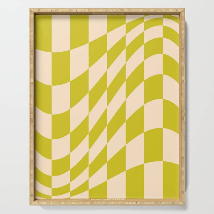 Modern Twenties Green Pattern Serving Tray